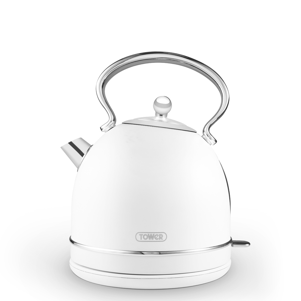 Tower Heritage White Dome Kettle 1.7L